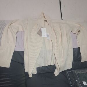 TSE Ivory Women's Knit Cardigan